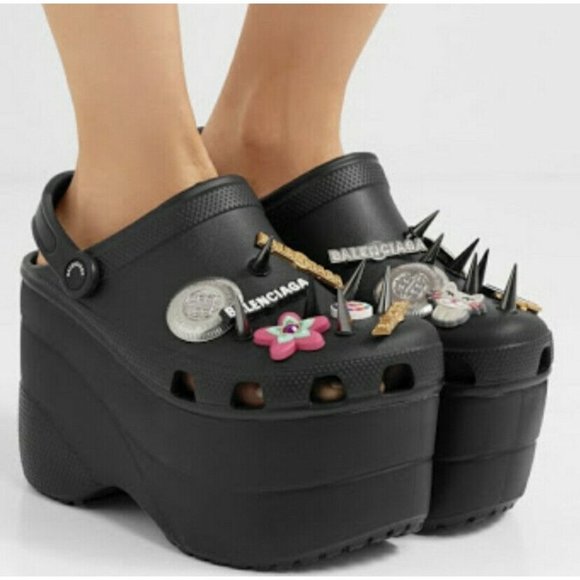 balenciaga platform clogs
